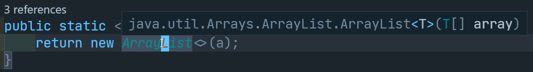 java.util.Arrays.ArrayList